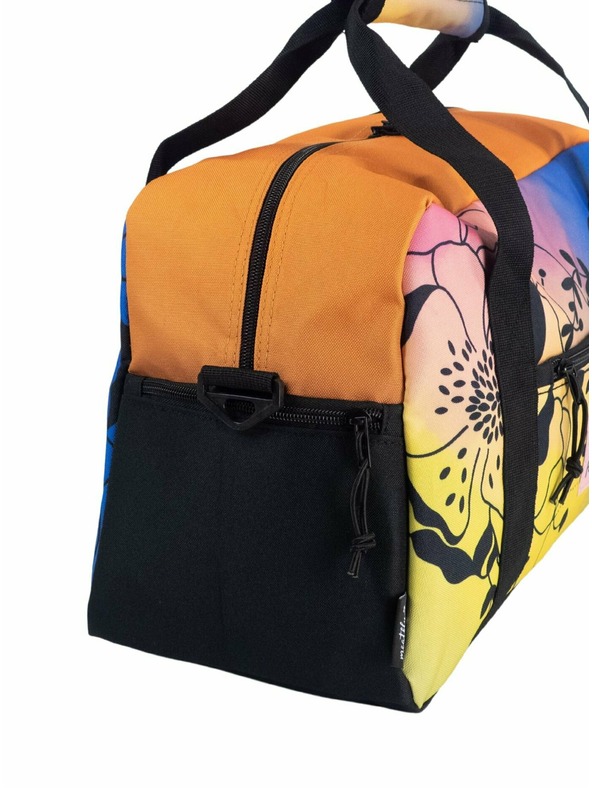 Meatfly Meatfly cestovná taška X Pura Vida Mavis Peach Flowers | Ružová | Objem 26 L