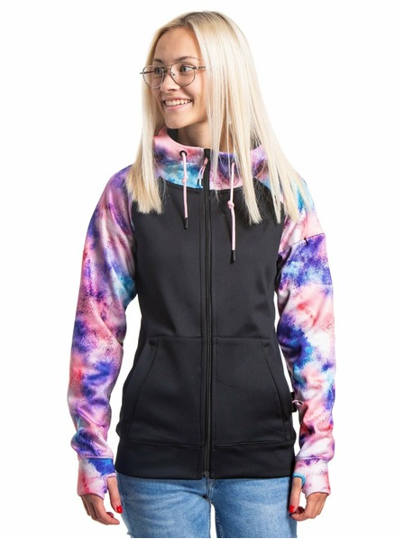 Meatfly Meatfly dámska technická mikina Alisha Peach Aquarel/Black | Ružová | Veľkosť