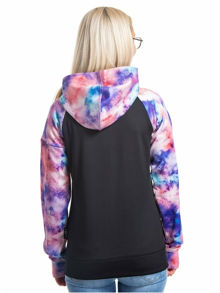 Meatfly Meatfly dámska technická mikina Alisha Peach Aquarel/Black | Ružová | Veľkosť