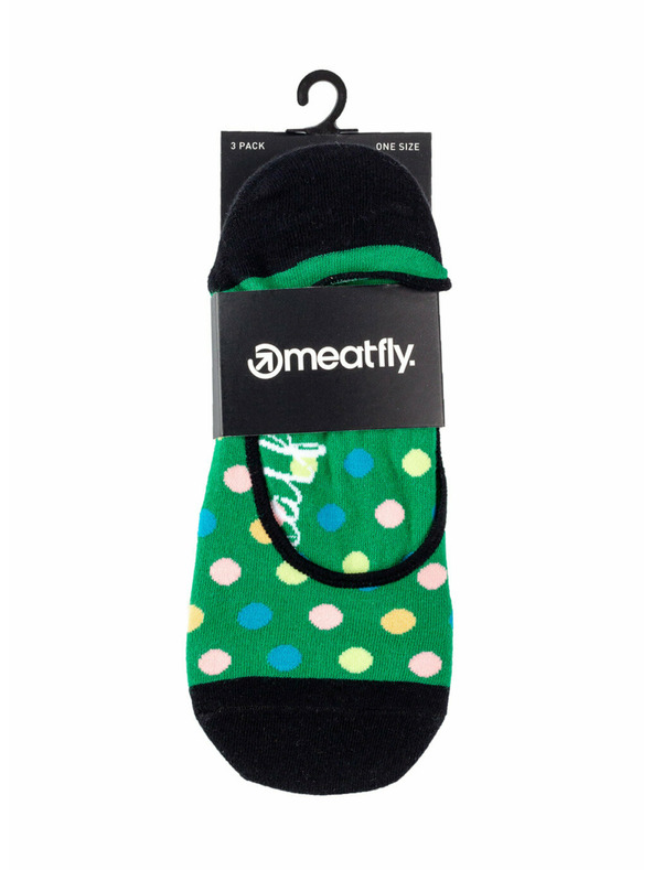 Meatfly Meatfly ponožky Low socks - Triple pack K/ Green | Viacfarebná | Veľkosť