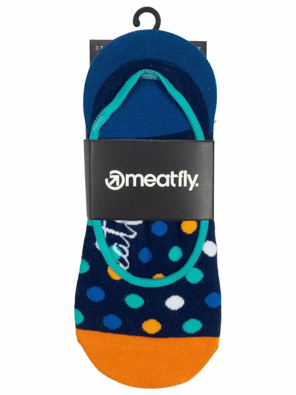 Meatfly Meatfly ponožky Low Socks Triple Pack Navy / Fuchsia | Fialová | Veľkosť