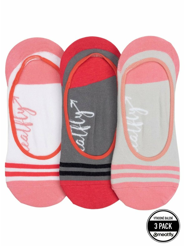 Meatfly Meatfly ponožky Low Socks Triple Pack Grey | Šedá | Veľkosť