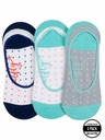Meatfly Meatfly ponožky Low Socks Triple Pack Blue Dots | Modrá | Veľkosť