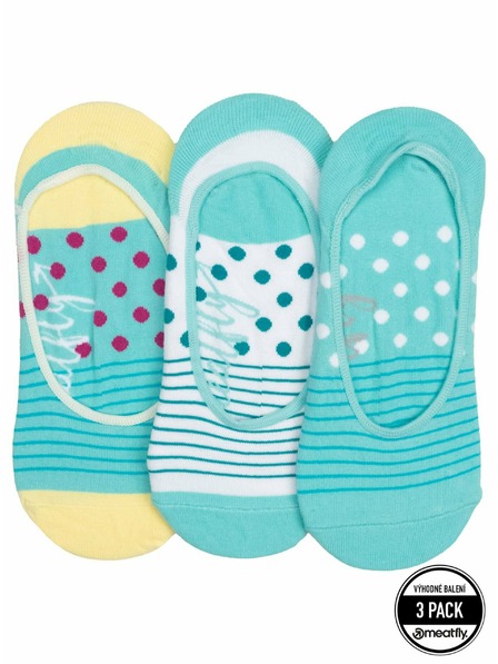 Meatfly Meatfly ponožky Low Socks Triple Pack Blue Stripe | Modrá | Veľkosť