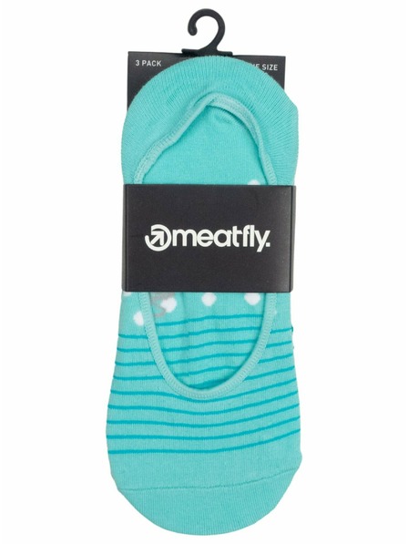 Meatfly Meatfly ponožky Low Socks Triple Pack Blue Stripe | Modrá | Veľkosť