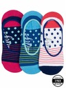 Meatfly Meatfly ponožky Low Socks Triple Pack Red Stripe | Červená | Veľkosť