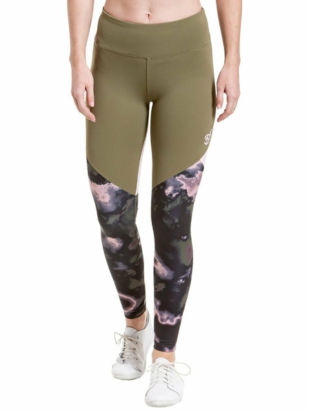 Meatfly Meatfly dámske legíny Arabel Olive/Storm Camo Pink | Zelená | Veľkosť