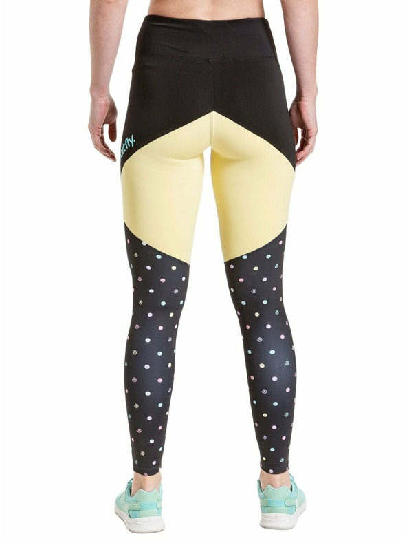 Meatfly Meatfly dámske legíny Arabel Color Dots/Yellow | Bodky | Veľkosť