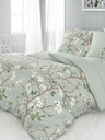 Kvalitex Saténové francúzske posteľné obliečky LUXURY COLLECTION 1+2, 240x200, 70x90cm JARO zelené
