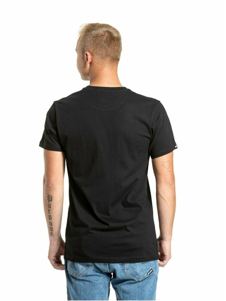 Meatfly Meatfly pánske tričko Striped Logo Black | Čierna | Veľkosť S | 100% bavlna