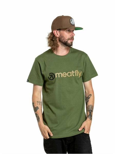 Meatfly Meatfly pánske tričko Joe Olive | Zelená | Veľkosť S | 100% bavlna