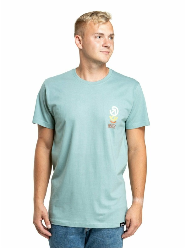 Meatfly Meatfly pánske tričko Phase Dusty Mint | Modrá | Veľkosť