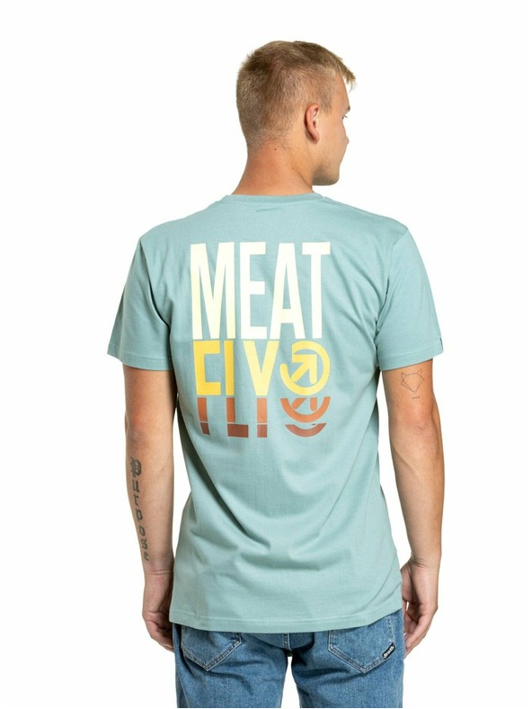 Meatfly Meatfly pánske tričko Phase Dusty Mint | Modrá | Veľkosť