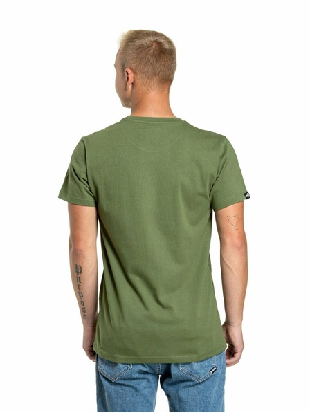 Meatfly Meatfly pánske tričko Striped Logo Olive | Zelená | Veľkosť S | 100% bavlna