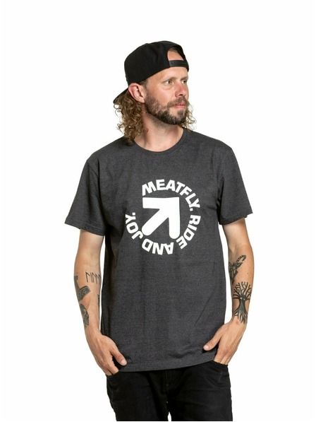 Meatfly Meatfly pánske tričko Arrow Charcoal Heather | Sivá | Veľkosť