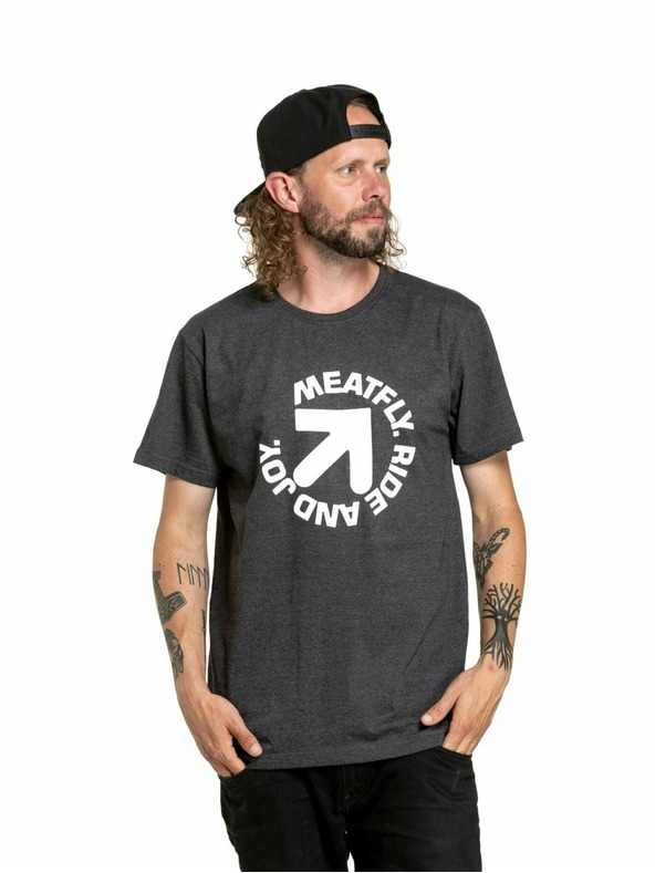 Meatfly Meatfly pánske tričko Arrow Charcoal Heather | Sivá | Veľkosť