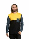 Meatfly Meatfly pánske tričko s dlhým rukávom Harvey Deep Yellow/Navy Heather | Žltá | Veľkosť