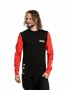 Meatfly Meatfly pánske tričko s dlhým rukávom Appex Bright Red/Black