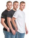 Meatfly Meatfly balenie pánských tričiek Basic Multipack Black/Charcoal Heather/White | Čierna | Veľkosť