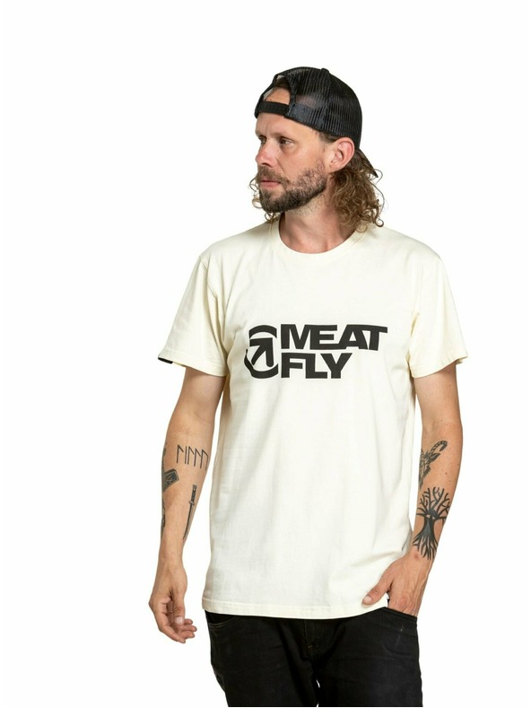 Meatfly Meatfly pánske tričko Revital Cream | Biela | Veľkosť