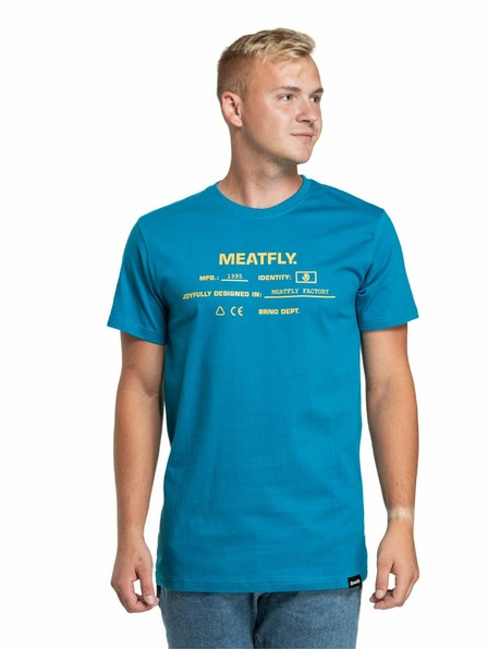 Meatfly Meatfly pánske tričko Sign Funky Blue | Modrá | Veľkosť