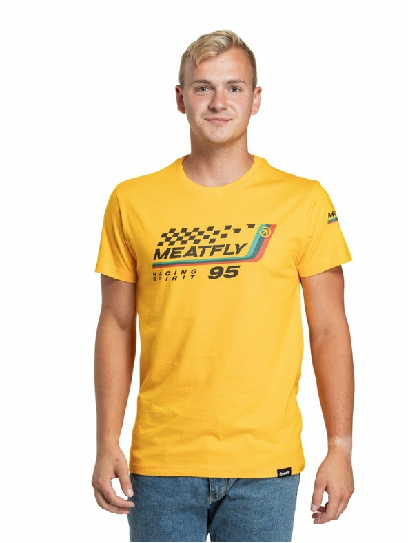 Meatfly Meatfly pánske tričko Racing Spirit Deep Yellow | Žltá | Veľkosť S | 100% bavlna