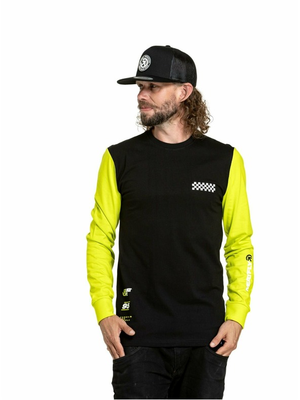 Meatfly Meatfly pánske tričko s dlhým rukávom Appex Safety Yellow/Black | Žltá | Veľkosť