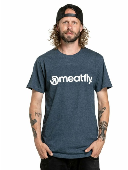 Meatfly Meatfly pánske tričko Joe Navy Heather | Modrá | Veľkosť