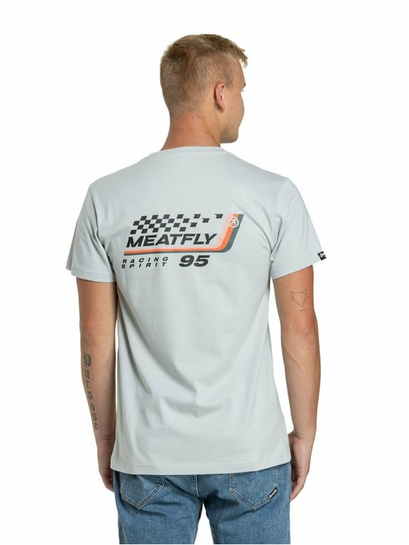 Meatfly Meatfly pánske tričko Racing Spirit Stone | Hnedá | Veľkosť S | 100% bavlna