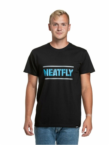 Meatfly Meatfly pánske tričko Rele Blue/Black | Čierna | Veľkosť