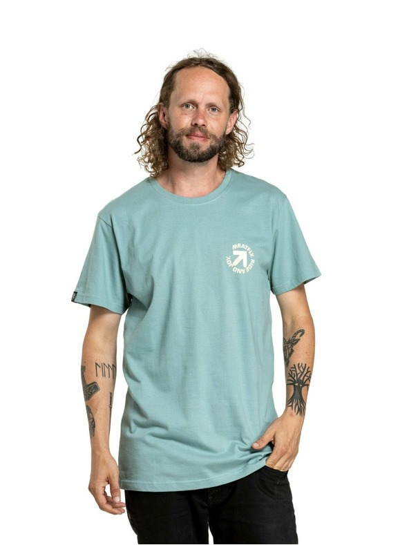 Meatfly Meatfly pánske tričko Arrow Dusty Mint | Modrá | Veľkosť