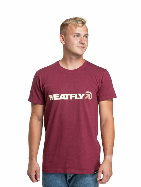 Meatfly Meatfly pánske tričko Logex Dark Wine | Červená | Veľkosť S | 100% bavlna