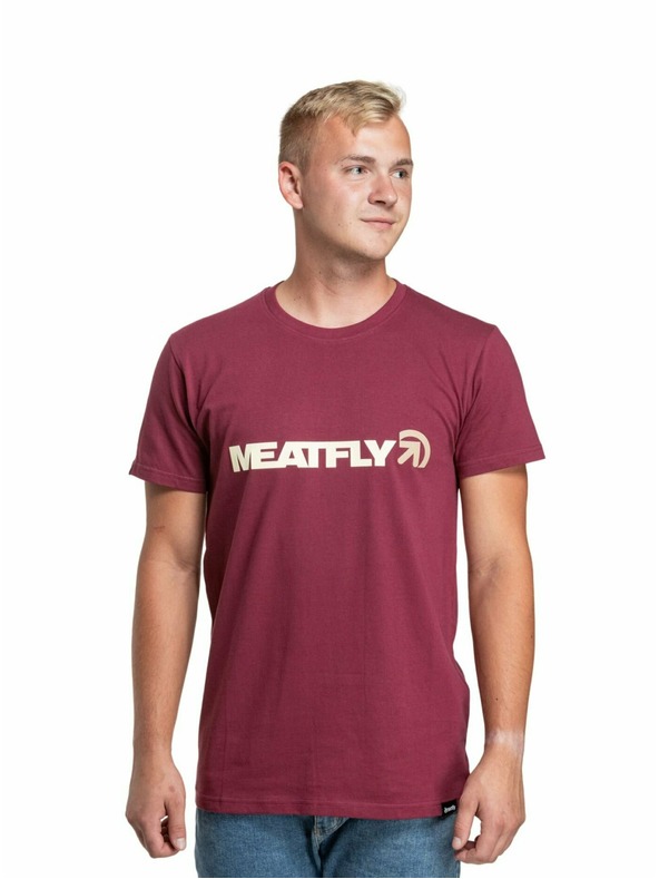 Meatfly Meatfly pánske tričko Logex Dark Wine | Červená | Veľkosť S | 100% bavlna