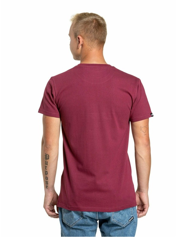 Meatfly Meatfly pánske tričko Logex Dark Wine | Červená | Veľkosť S | 100% bavlna