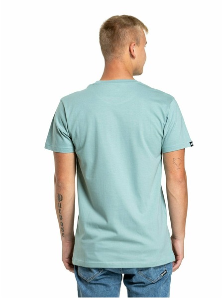 Meatfly Meatfly pánske tričko Rele Dusty Mint | Modrá | Veľkosť