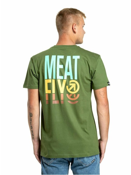 Meatfly Meatfly pánske tričko Phase Olive | Zelená | Veľkosť