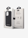 Karl Lagerfeld PU Prešívaný Vzor Zadný Kryt pre iPhone 15 Pro Max Black Karl Lagerfeld