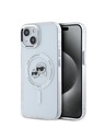 Karl Lagerfeld Karl Lagerfeld IML K&CH Heads Kovový Rám MagSafe Zadný Kryt pre iPhone 14 Transparent