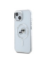 Karl Lagerfeld Karl Lagerfeld IML K&CH Heads Kovový Rám MagSafe Zadný Kryt pre iPhone 14 Transparent