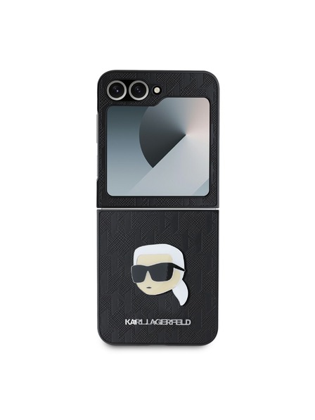 Karl Lagerfeld Karl Lagerfeld PU Saffiano Monogram Karl Head Zadný Kryt pre Samsung Galaxy Z Flip 6 Black