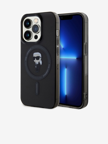 Karl Lagerfeld IML Ikonik MagSafe Zadný Kryt pre iPhone 15 Pro Black Karl Lagerfeld