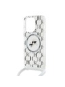 Karl Lagerfeld Karl Lagerfeld IML Monogram Crossbody K&CH Heads MagSafe Zadný Kryt pre iPhone 14 Pro Transparent