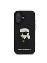 Karl Lagerfeld Karl Lagerfeld 3D Gumený Ikonik Zadný Kryt pre iPhone 16 Black