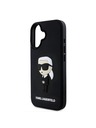 Karl Lagerfeld Karl Lagerfeld 3D Gumený Ikonik Zadný Kryt pre iPhone 16 Black