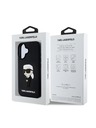 Karl Lagerfeld Karl Lagerfeld 3D Gumený Ikonik Zadný Kryt pre iPhone 16 Black