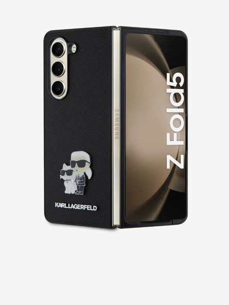 Karl Lagerfeld Karl Lagerfeld PU Saffiano Karl and Choupette NFT Zadný Kryt pre Samsung Galaxy Z Fold 5 Black