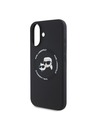 Karl Lagerfeld Karl Lagerfeld Kvapalný silikón K&CH Hlavy MagSafe Zadný kryt pre iPhone 16 Čierny