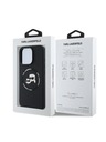 Karl Lagerfeld Karl Lagerfeld Kvapalný silikón K&CH Hlavy MagSafe Zadný kryt pre iPhone 16 Pro Max Čierny