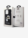 Karl Lagerfeld Karl Lagerfeld 3D Gumový Karl a Choupette Zadný kryt pre iPhone 13 Pro Čierny