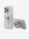 Karl Lagerfeld Karl Lagerfeld Stojanový Karl a Choupette MagSafe Zadný kryt pre iPhone 15 Pro Biely